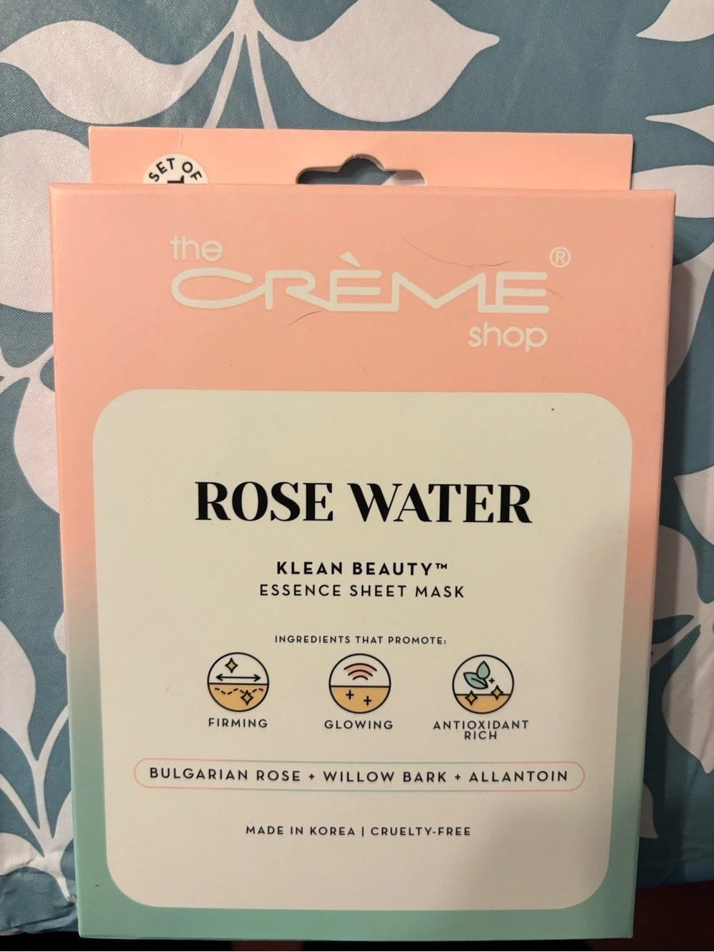 the CREME shop Rose Water Klean Beauty Essence Sheet Mask NWT